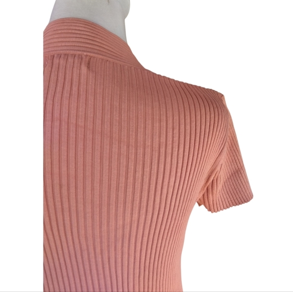 Worthington Salmon Pink Colored Silk Blend Surplice Top Size Large - Picture 5 of 6